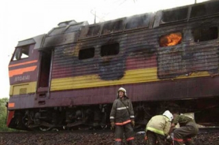 Из-за пожара на электровозе задержался поезд из Москвы