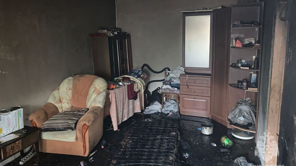 После пожара в квартире на 1-й Дачной нашли труп 76-летнего хозяина