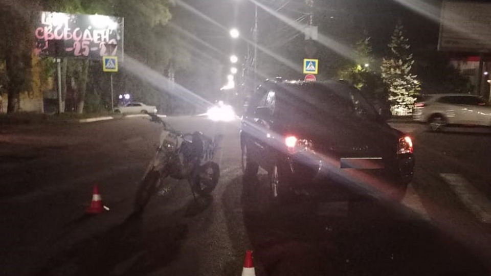 В Саратове 18-летний мотоциклист пострадал в столкновении с 