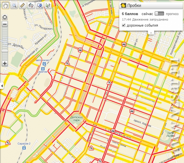 Пробки саратов онлайн карта