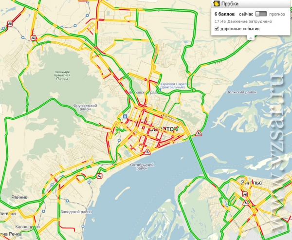 Карта транспорта саратов движения