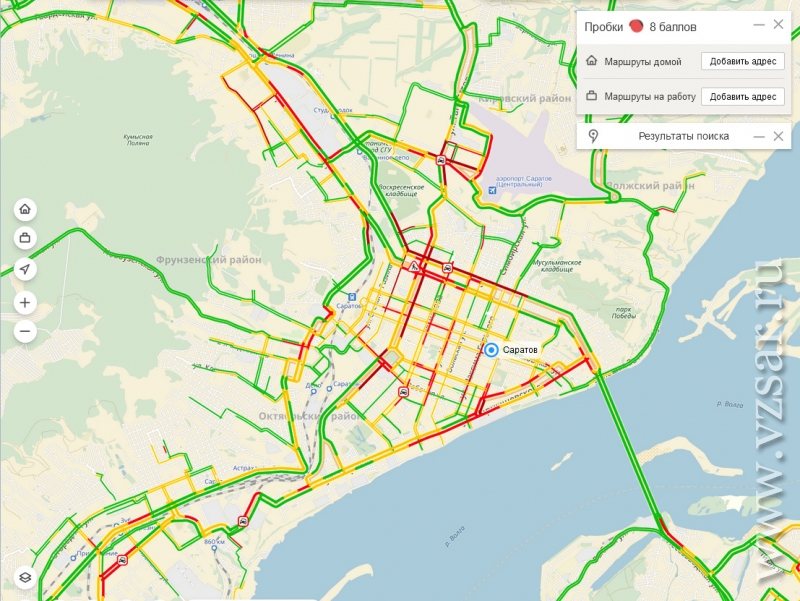 Пробки саратов онлайн карта