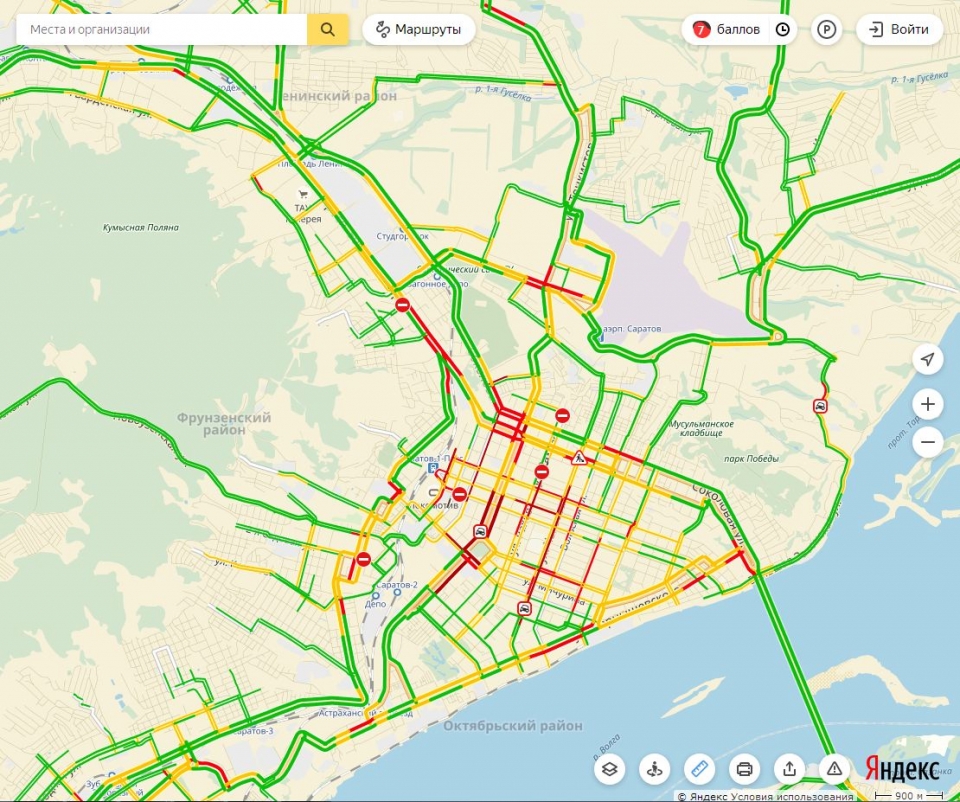 Карта пробок астрахань онлайн