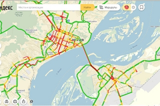 Карта саратова пробки на дорогах